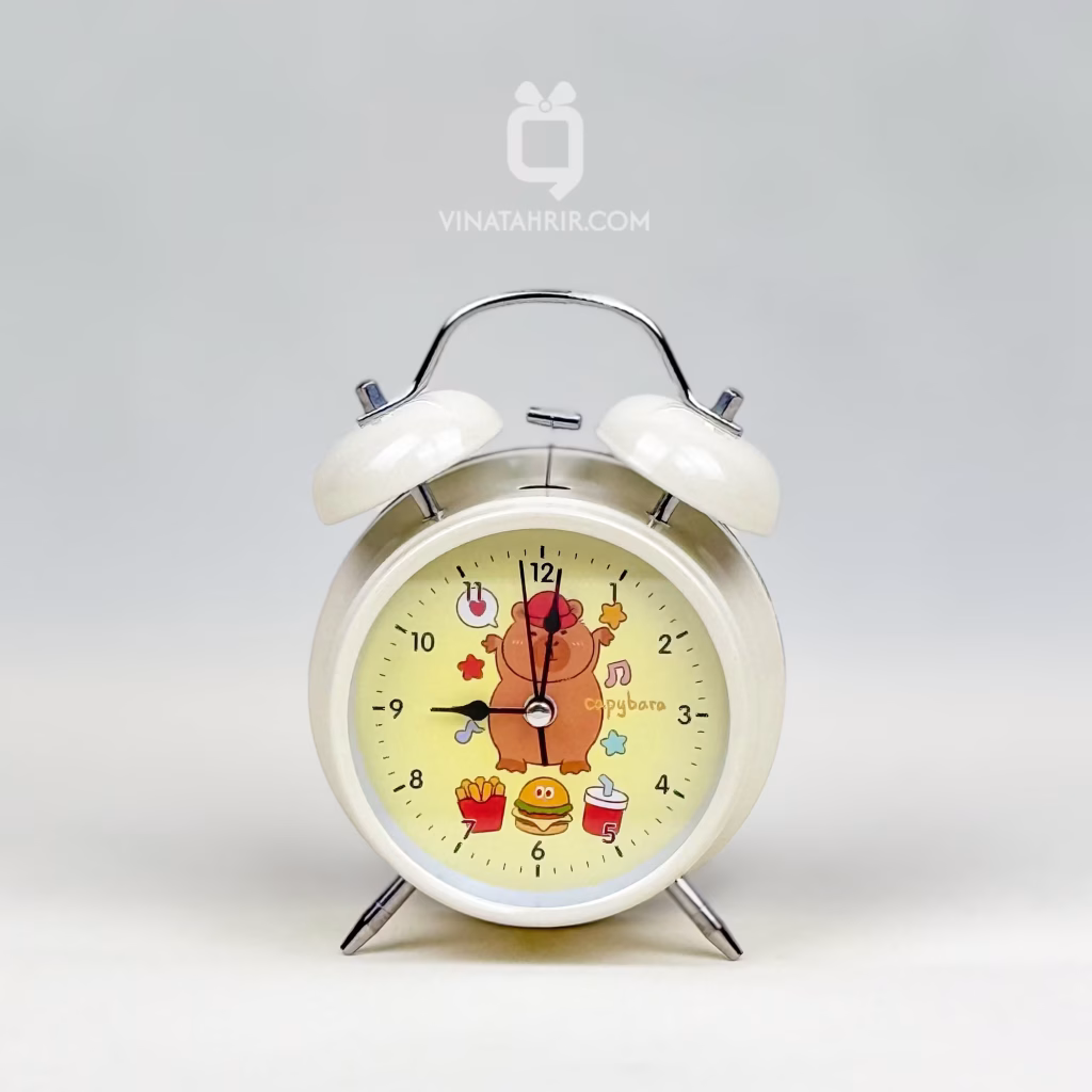 ساعت رومیزی فلزی فانتزی شماطه‌دار کد 04