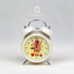 ساعت رومیزی فلزی فانتزی شماطه‌دار کد 04