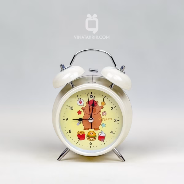 ساعت رومیزی فلزی فانتزی شماطه‌دار کد 04