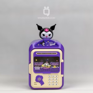 گاوصندوق فانتزی طرح کرومی (Kuromi) سانریو: قلک هوشمند رمزدار