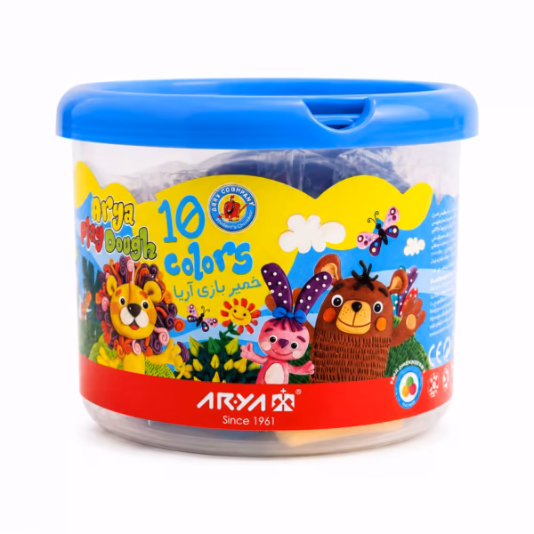 خمیر بازی سطلی ۱۰ رنگ آریا (Arya Play Dough) خمیر بازی سطلی ۱۰ رنگ آریا (Arya Play Dough)