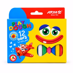 خمیر بازی مقوایی ۱۲ رنگ آریا (Arya Play Dough)